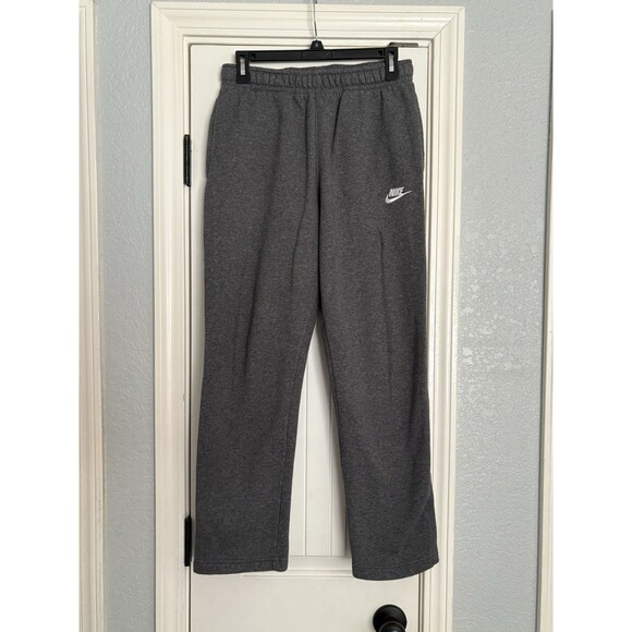 Nike Sweatpants Mens S Small Grey Sportswear Club Fleece Drawstring Swoosh - Picture 1 of 5